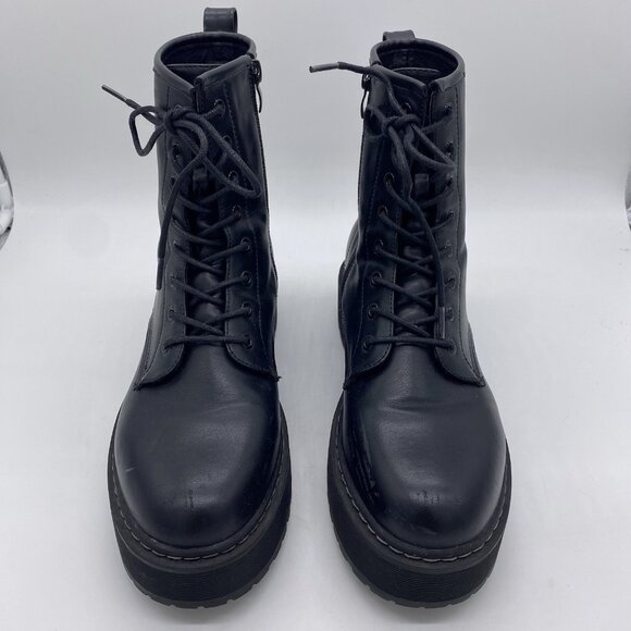 Steve Madden Basille Lace Up Platform Lug Sole Boot Women 11 Combat 90s Grunge - Picture 8 of 16